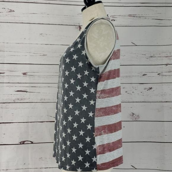 Spense Knits Women's Stars Stripes American Flag Tank Top Size Large - Picture 6 of 7